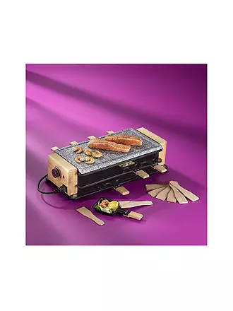 KELA | Raclette Hot Stone BEDRETTO für 8 Personen Granit / Holz | 